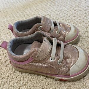 Sparkly Pink Kids Sneakers